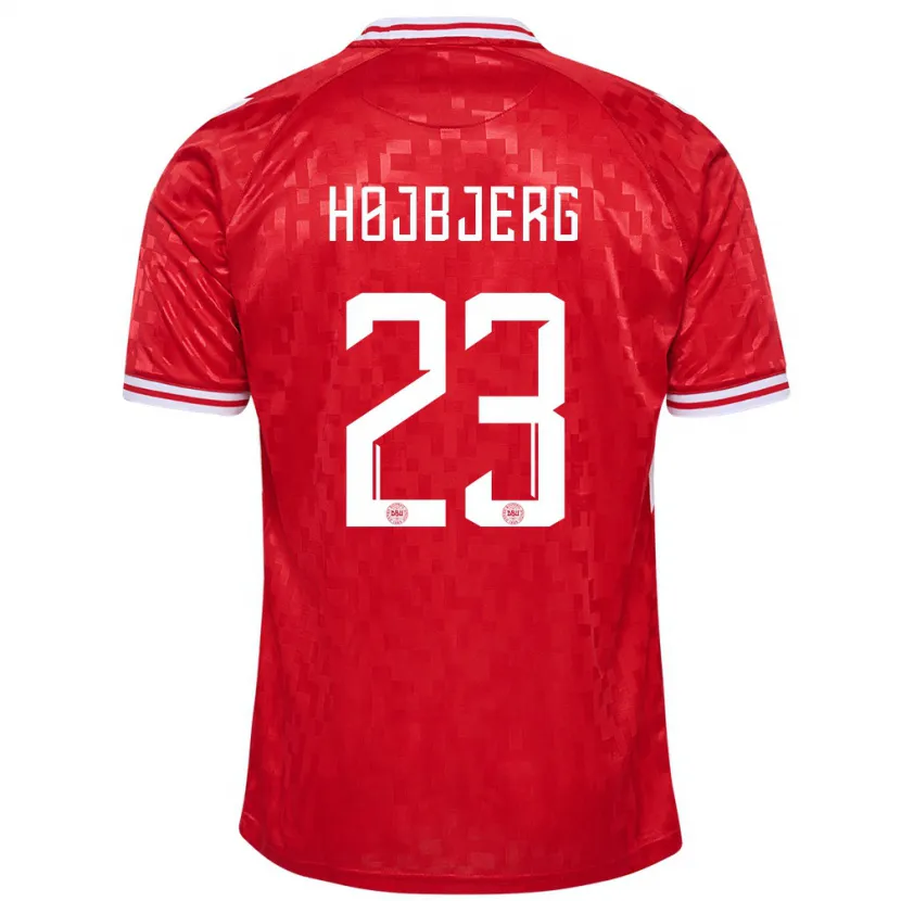 Danxen Kinder Dänemark Pierre-Emile Højbjerg #23 Rot Heimtrikot Trikot 24-26 T-Shirt Schweiz