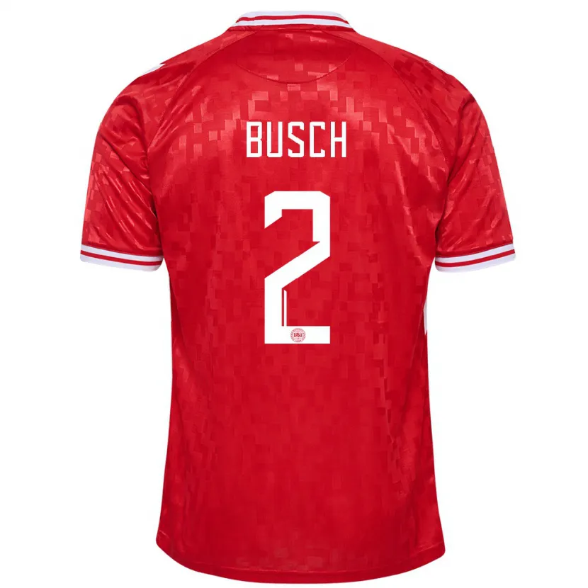 Danxen Kinder Dänemark Alexander Busch #2 Rot Heimtrikot Trikot 24-26 T-Shirt Schweiz