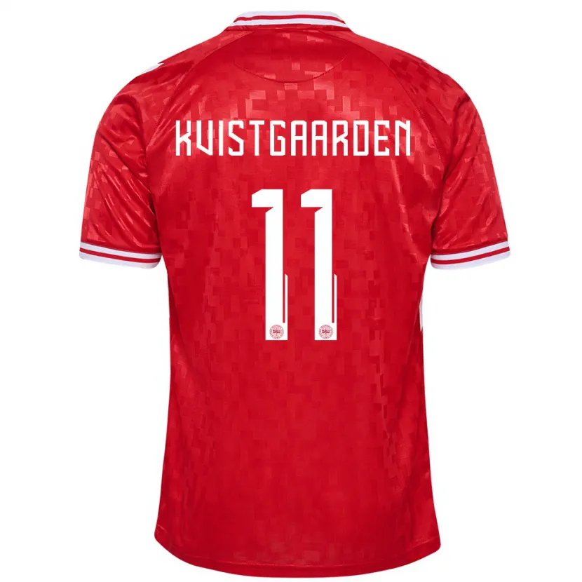 Danxen Kinder Dänemark Mathias Kvistgaarden #11 Rot Heimtrikot Trikot 24-26 T-Shirt Schweiz