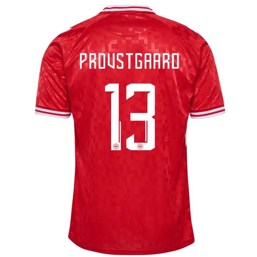Danxen Kinder Dänemark Oliver Provstgaard #13 Rot Heimtrikot Trikot 24-26 T-Shirt Schweiz