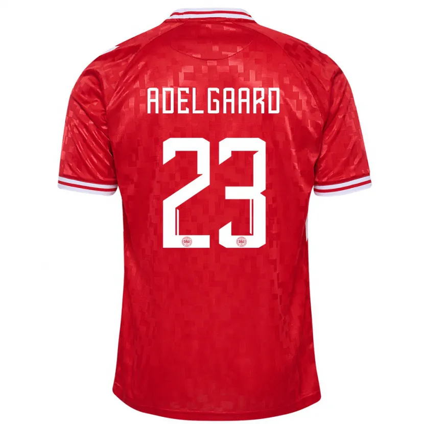 Danxen Kinder Dänemark Aske Adelgaard #23 Rot Heimtrikot Trikot 24-26 T-Shirt Schweiz