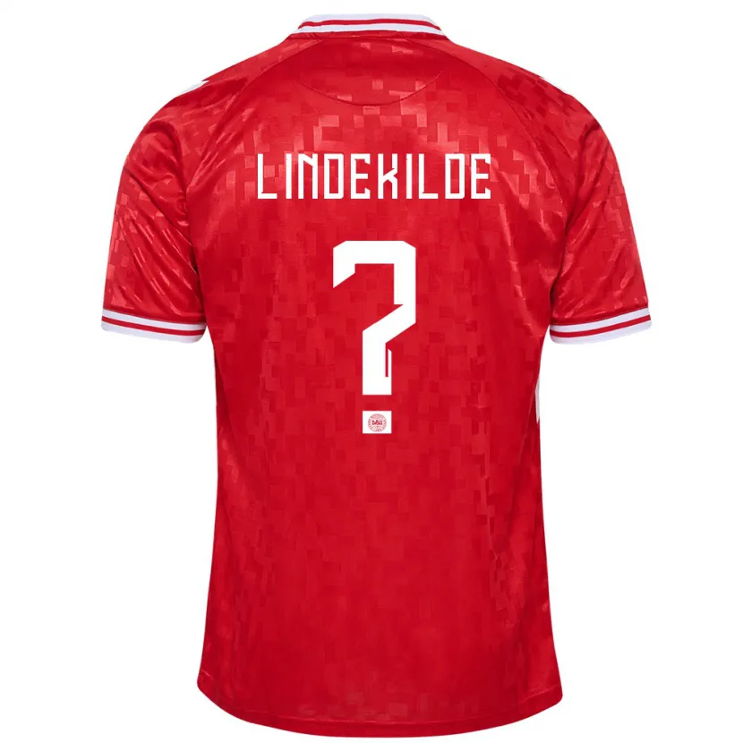 Danxen Kinder Dänemark Jonatan Lindekilde #0 Rot Heimtrikot Trikot 24-26 T-Shirt Schweiz