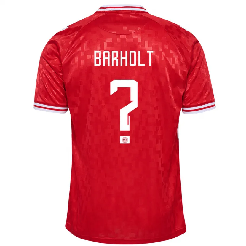 Danxen Kinder Dänemark Noah Barholt #0 Rot Heimtrikot Trikot 24-26 T-Shirt Schweiz