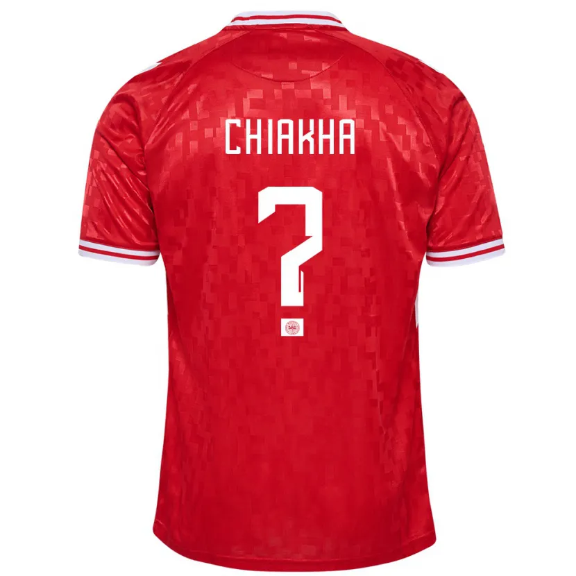 Danxen Kinder Dänemark Amin Chiakha #0 Rot Heimtrikot Trikot 24-26 T-Shirt Schweiz