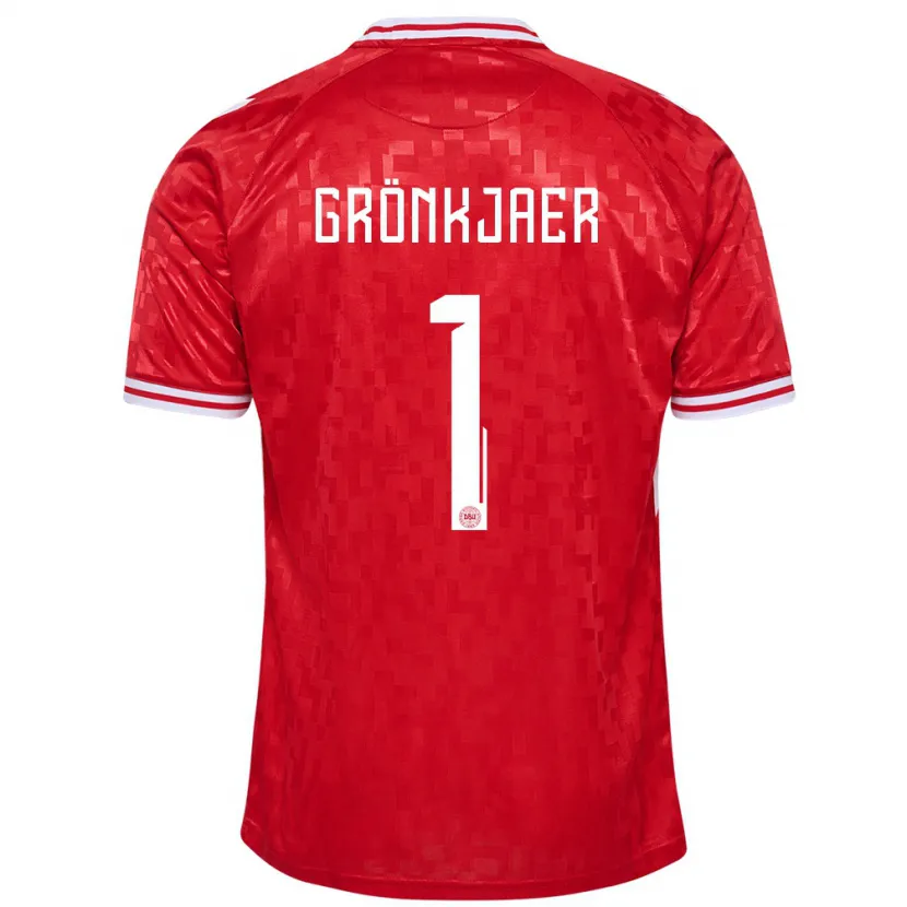Danxen Kinder Dänemark Bertil Grönkjaer #1 Rot Heimtrikot Trikot 24-26 T-Shirt Schweiz