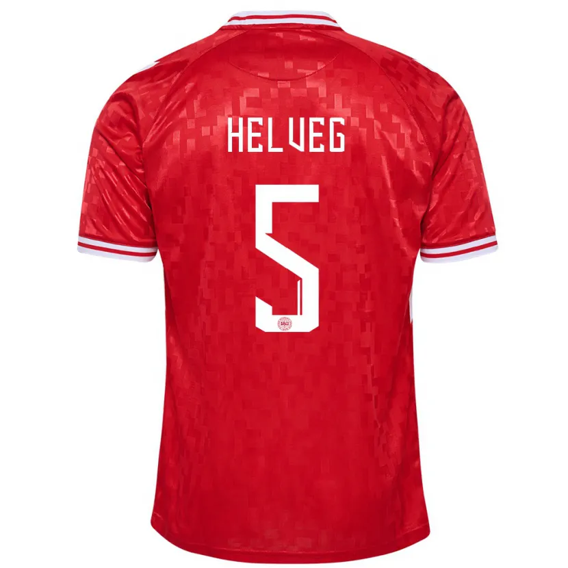Danxen Kinder Dänemark Richard Helveg #5 Rot Heimtrikot Trikot 24-26 T-Shirt Schweiz