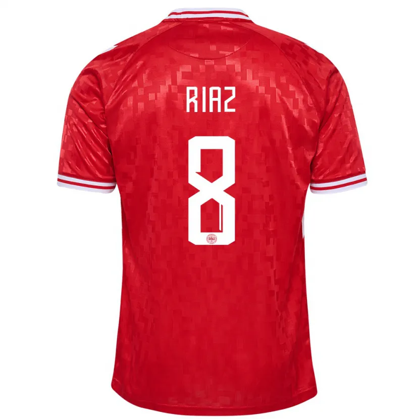 Danxen Kinder Dänemark Danial Riaz #8 Rot Heimtrikot Trikot 24-26 T-Shirt Schweiz