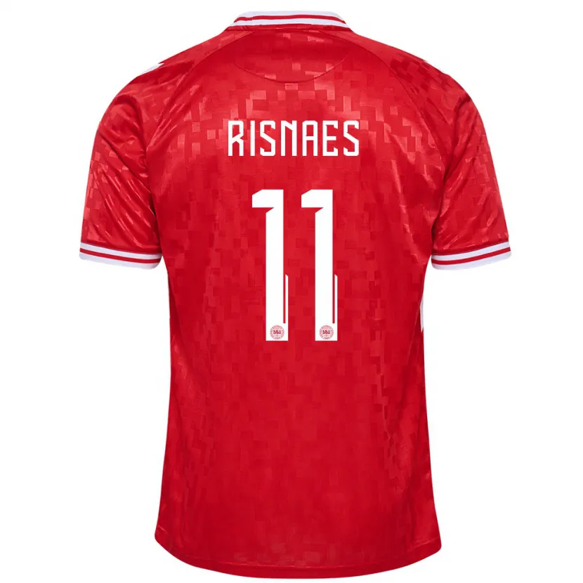 Danxen Kinder Dänemark Roberto Risnaes #11 Rot Heimtrikot Trikot 24-26 T-Shirt Schweiz