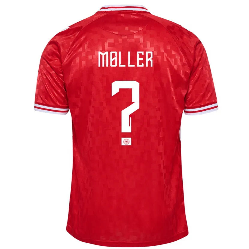 Danxen Kinder Dänemark William Møller #0 Rot Heimtrikot Trikot 24-26 T-Shirt Schweiz