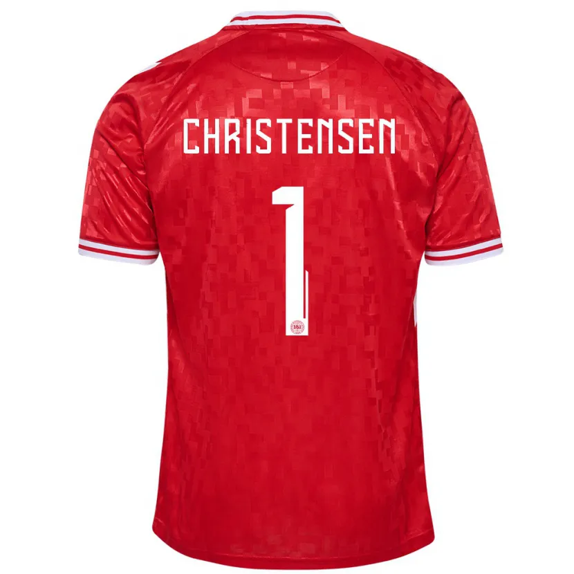 Danxen Kinder Dänemark Lene Christensen #1 Rot Heimtrikot Trikot 24-26 T-Shirt Schweiz