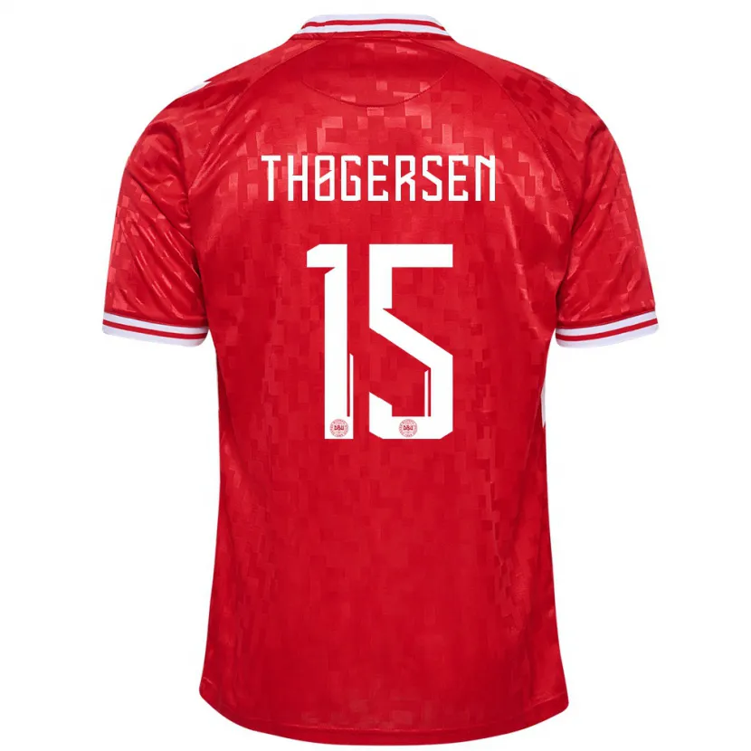 Danxen Kinder Dänemark Frederikke Thøgersen #15 Rot Heimtrikot Trikot 24-26 T-Shirt Schweiz