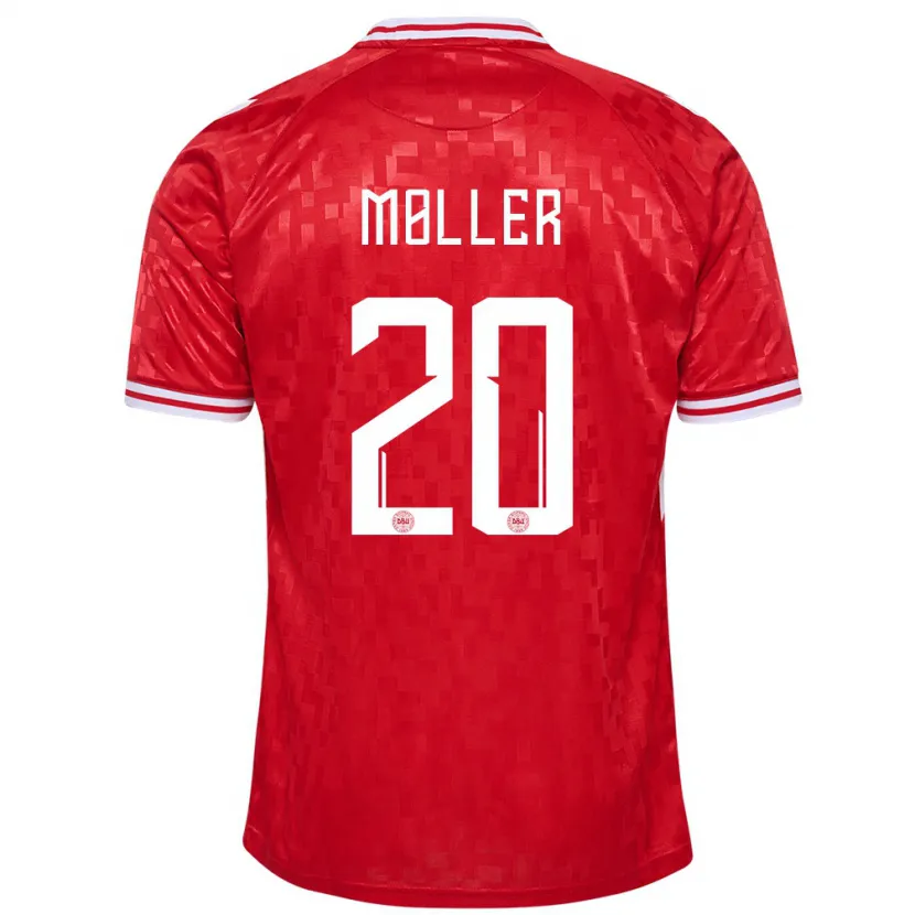 Danxen Kinder Dänemark Caroline Møller #20 Rot Heimtrikot Trikot 24-26 T-Shirt Schweiz