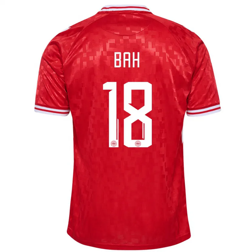 Danxen Kinder Dänemark Alexander Bah #18 Rot Heimtrikot Trikot 24-26 T-Shirt Schweiz