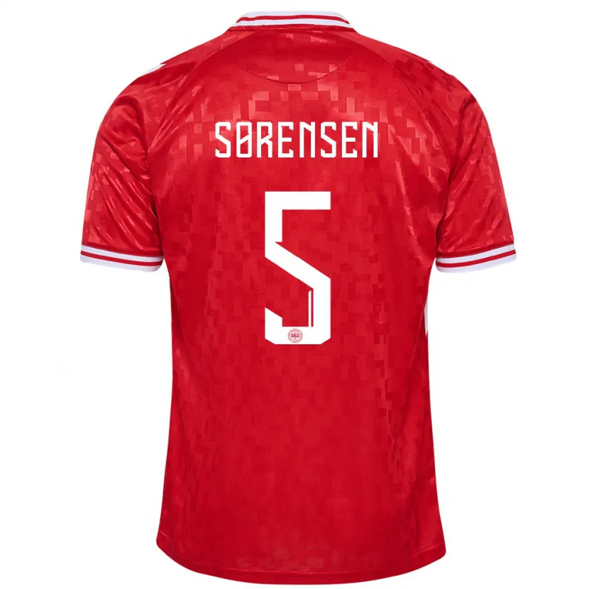 Danxen Kinder Dänemark Simone Boye Sorensen #5 Rot Heimtrikot Trikot 24-26 T-Shirt Schweiz