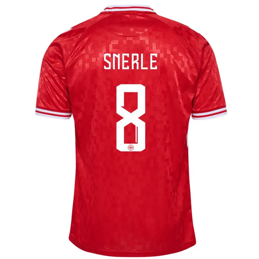 Danxen Kinder Dänemark Emma Snerle #8 Rot Heimtrikot Trikot 24-26 T-Shirt Schweiz