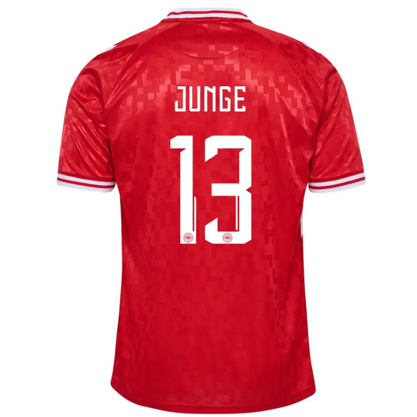 Danxen Kinder Dänemark Sofie Junge #13 Rot Heimtrikot Trikot 24-26 T-Shirt Schweiz