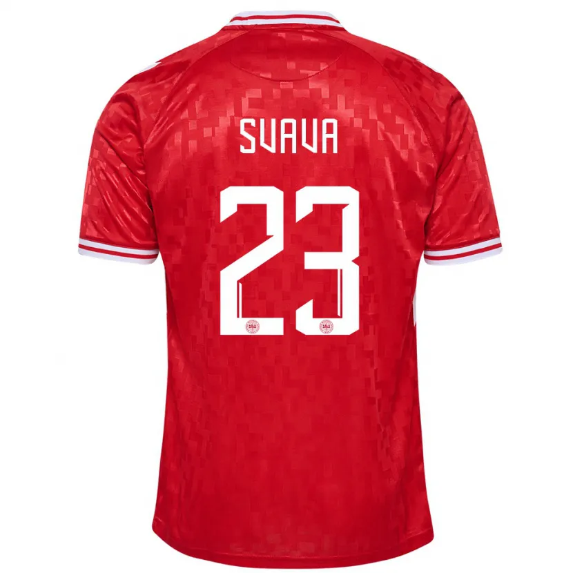 Danxen Kinder Dänemark Sofie Svava #23 Rot Heimtrikot Trikot 24-26 T-Shirt Schweiz