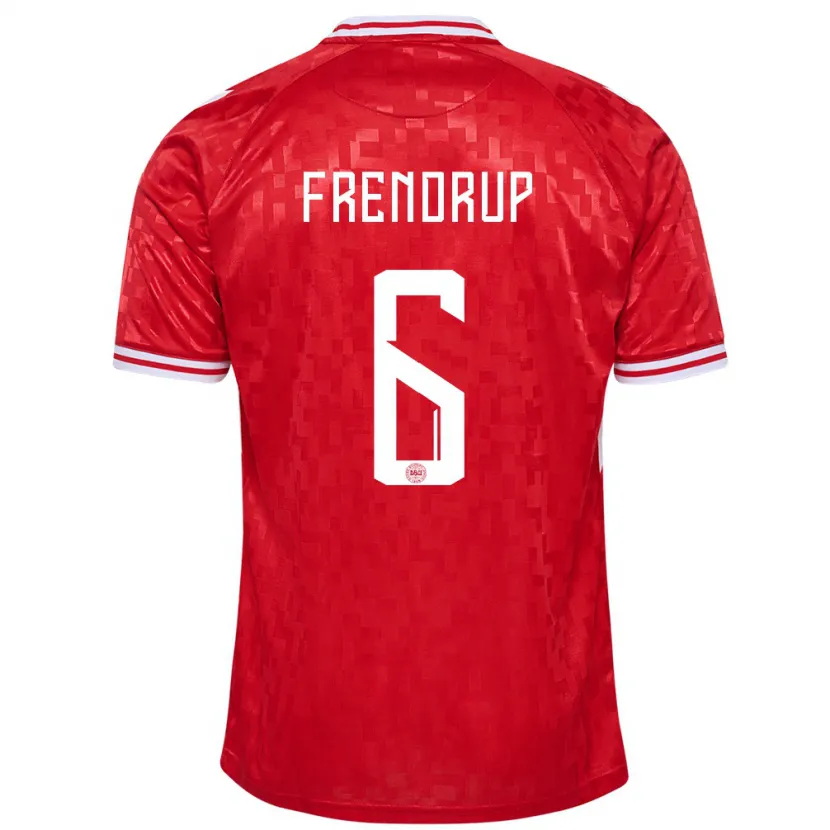 Danxen Kinder Dänemark Morten Frendrup #6 Rot Heimtrikot Trikot 24-26 T-Shirt Schweiz