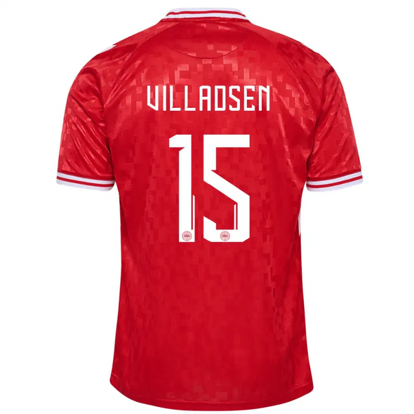 Danxen Kinder Dänemark Oliver Villadsen #15 Rot Heimtrikot Trikot 24-26 T-Shirt Schweiz
