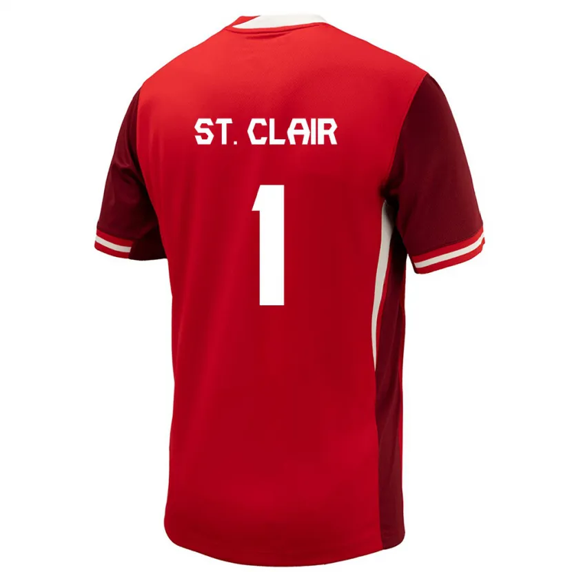 Danxen Kinder Kanada Dayne St. Clair #1 Rot Heimtrikot Trikot 24-26 T-Shirt Schweiz