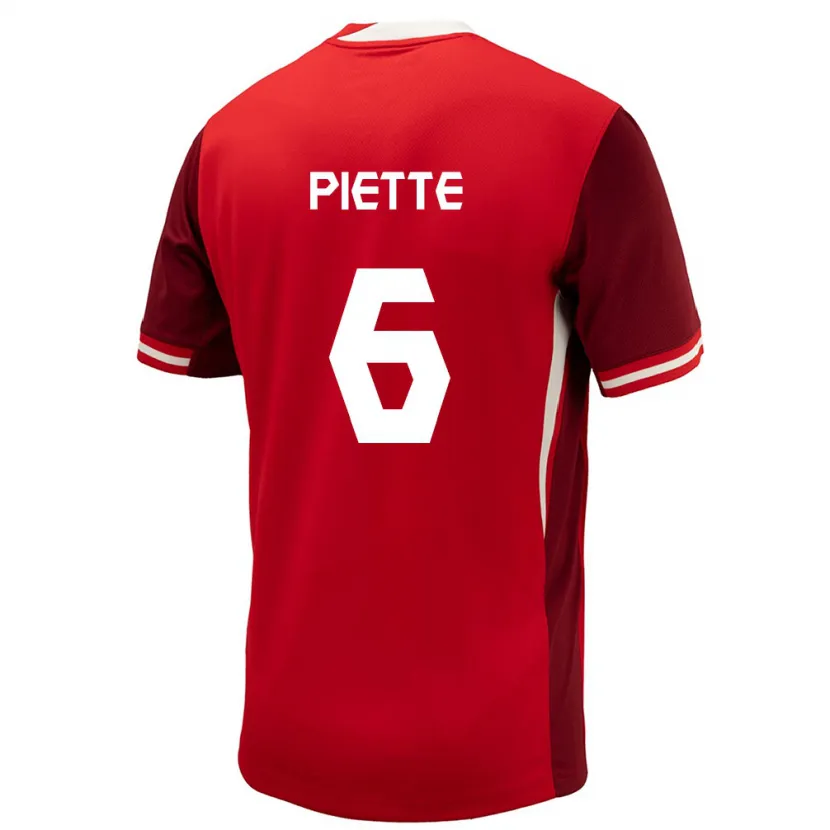 Danxen Kinder Kanada Samuel Piette #6 Rot Heimtrikot Trikot 24-26 T-Shirt Schweiz