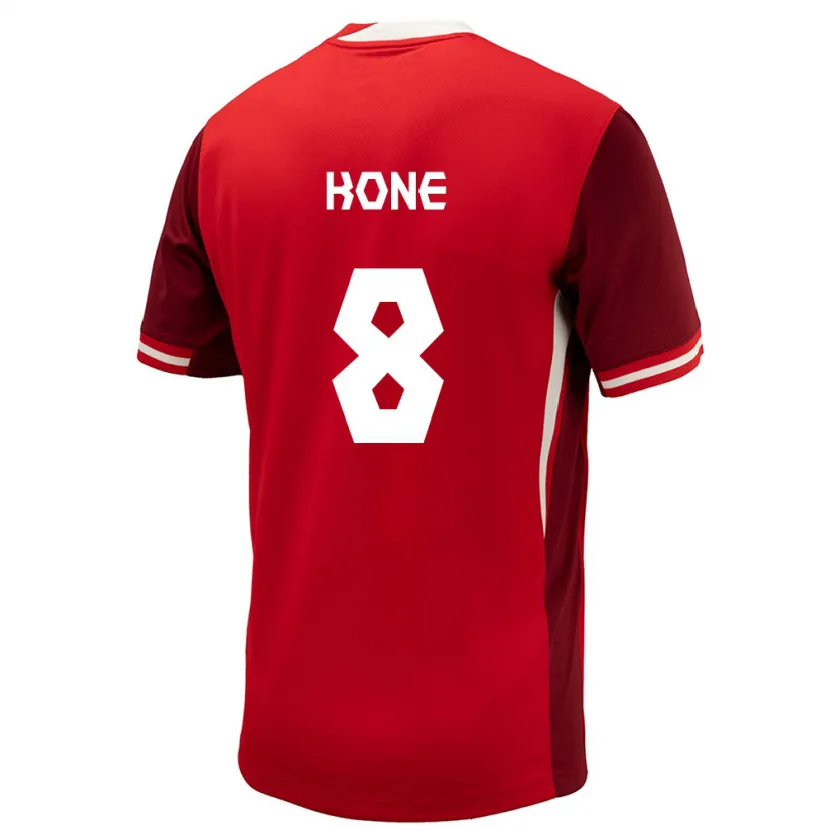 Danxen Kinder Kanada Ismaël Koné #8 Rot Heimtrikot Trikot 24-26 T-Shirt Schweiz