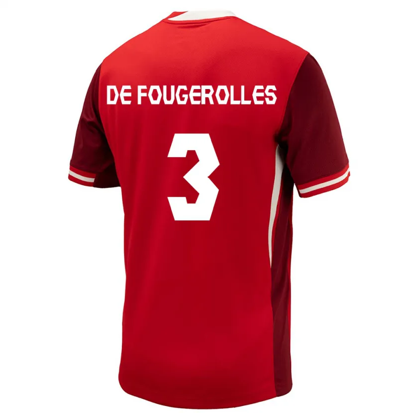Danxen Kinder Kanada Luc De Fougerolles #3 Rot Heimtrikot Trikot 24-26 T-Shirt Schweiz