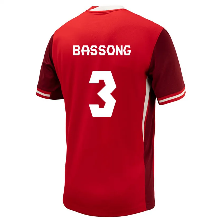 Danxen Kinder Kanada Zorhan Bassong #3 Rot Heimtrikot Trikot 24-26 T-Shirt Schweiz