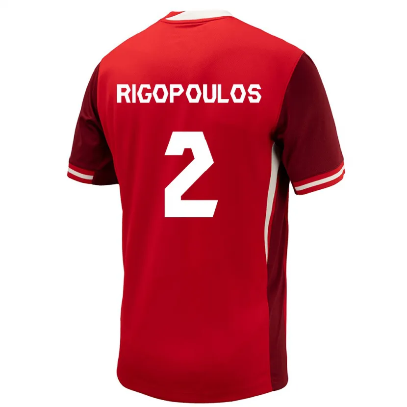 Danxen Kinder Kanada Theo Rigopoulos #2 Rot Heimtrikot Trikot 24-26 T-Shirt Schweiz