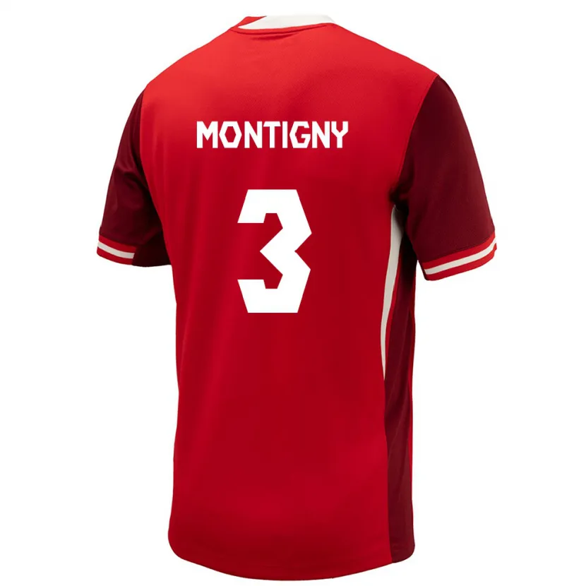 Danxen Kinder Kanada Gaël De Montigny #3 Rot Heimtrikot Trikot 24-26 T-Shirt Schweiz