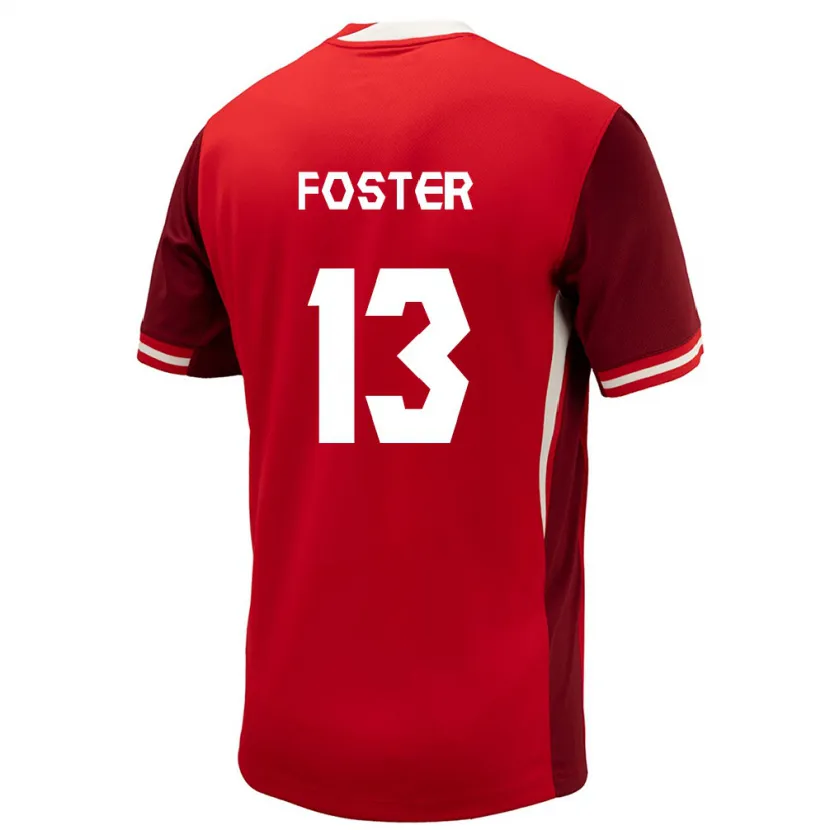 Danxen Kinder Kanada Rylee Foster #13 Rot Heimtrikot Trikot 24-26 T-Shirt Schweiz