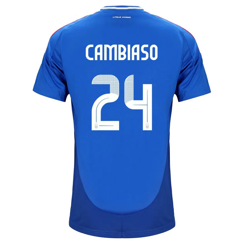 Danxen Kinder Italien Andrea Cambiaso #24 Blau Heimtrikot Trikot 24-26 T-Shirt Schweiz