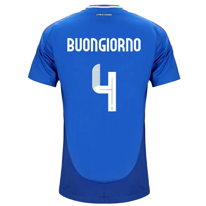 Danxen Kinder Italien Alessandro Buongiorno #4 Blau Heimtrikot Trikot 24-26 T-Shirt Schweiz