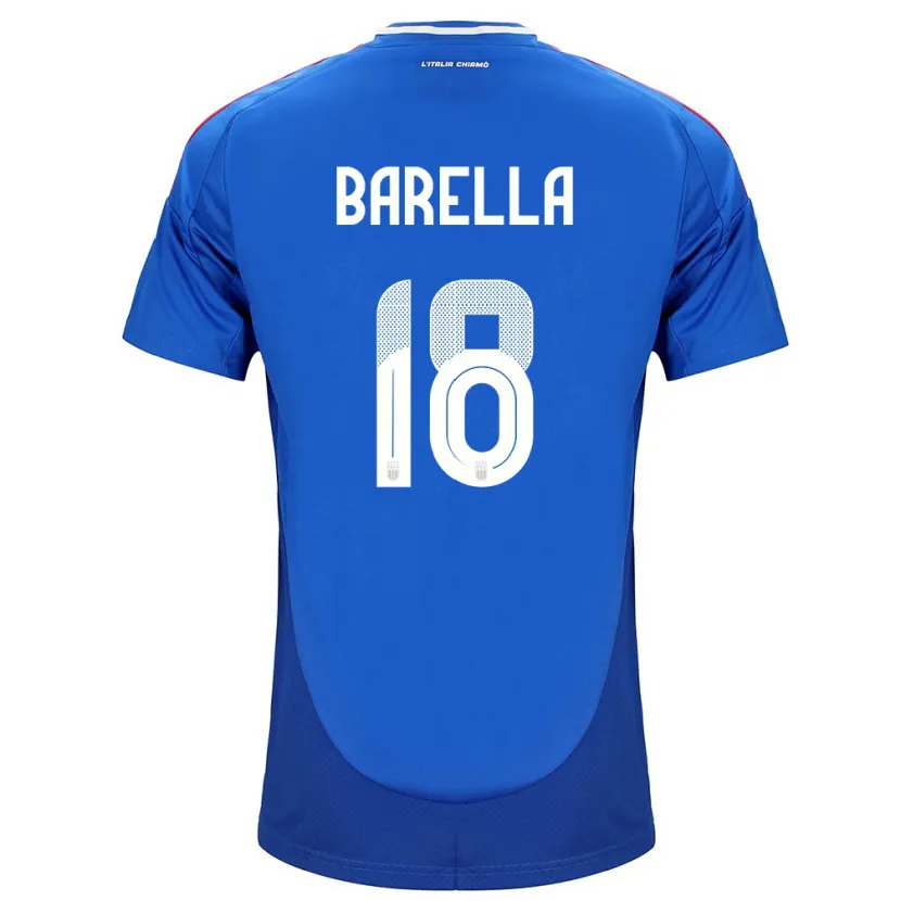 Danxen Kinder Italien Nicolò Barella #18 Blau Heimtrikot Trikot 24-26 T-Shirt Schweiz