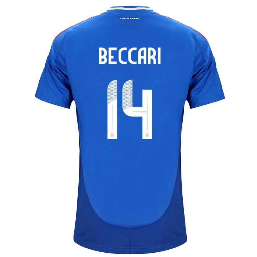 Danxen Kinder Italien Chiara Beccari #14 Blau Heimtrikot Trikot 24-26 T-Shirt Schweiz