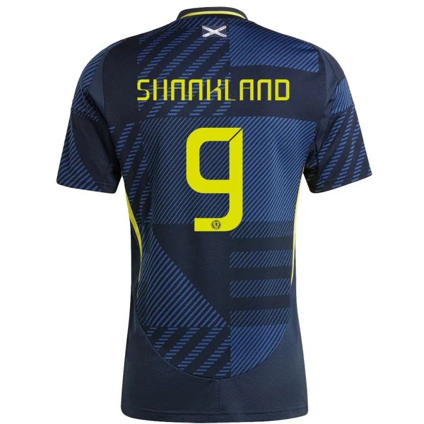 Danxen Kinder Schottland Lawrence Shankland #9 Dunkelblau Heimtrikot Trikot 24-26 T-Shirt Schweiz