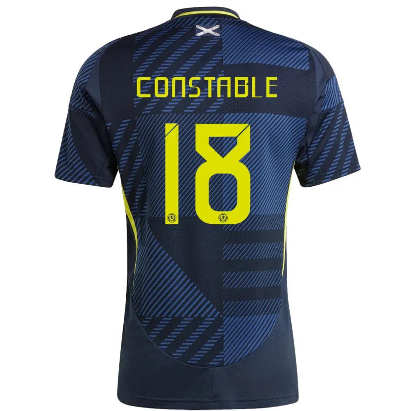 Danxen Kinder Schottland Scott Constable #18 Dunkelblau Heimtrikot Trikot 24-26 T-Shirt Schweiz