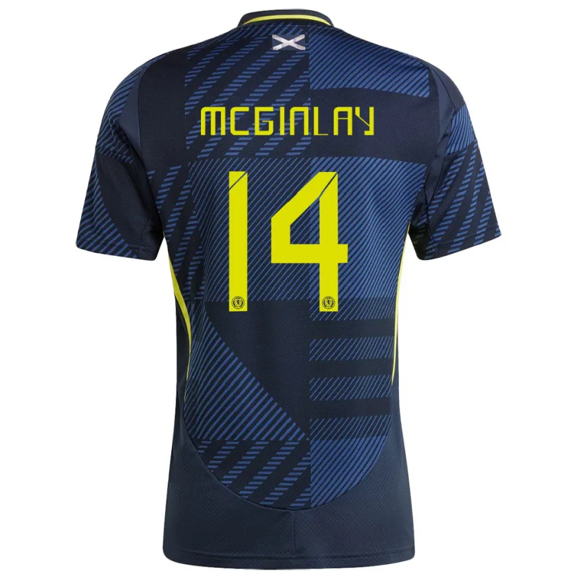 Danxen Kinder Schottland Aiden Mcginlay #14 Dunkelblau Heimtrikot Trikot 24-26 T-Shirt Schweiz