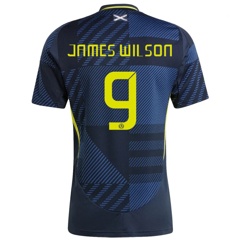 Danxen Kinder Schottland James Wilson #9 Dunkelblau Heimtrikot Trikot 24-26 T-Shirt Schweiz