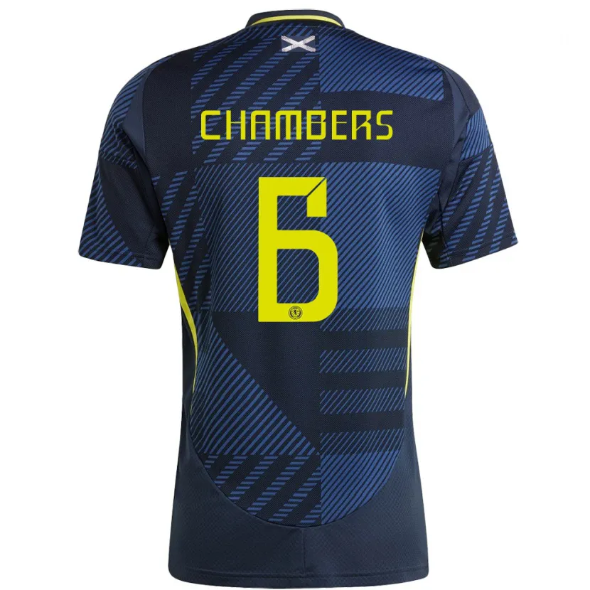 Danxen Kinder Schottland Sam Chambers #6 Dunkelblau Heimtrikot Trikot 24-26 T-Shirt Schweiz