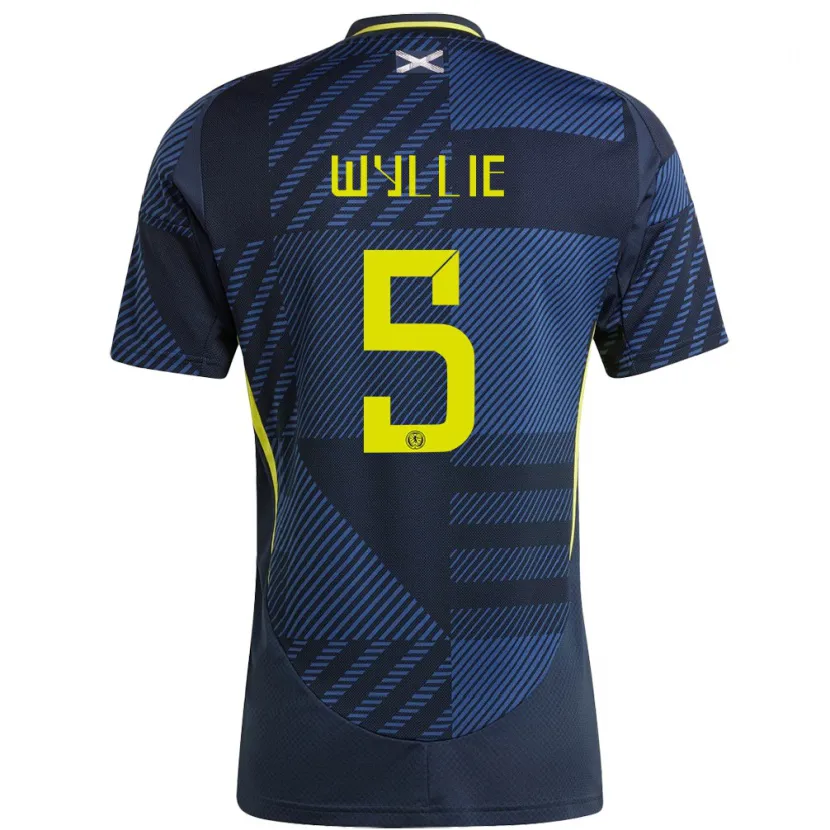 Danxen Kinder Schottland Jack Wyllie #5 Dunkelblau Heimtrikot Trikot 24-26 T-Shirt Schweiz