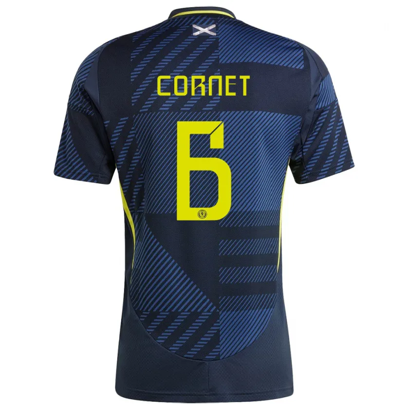 Danxen Kinder Schottland Chelsea Cornet #6 Dunkelblau Heimtrikot Trikot 24-26 T-Shirt Schweiz