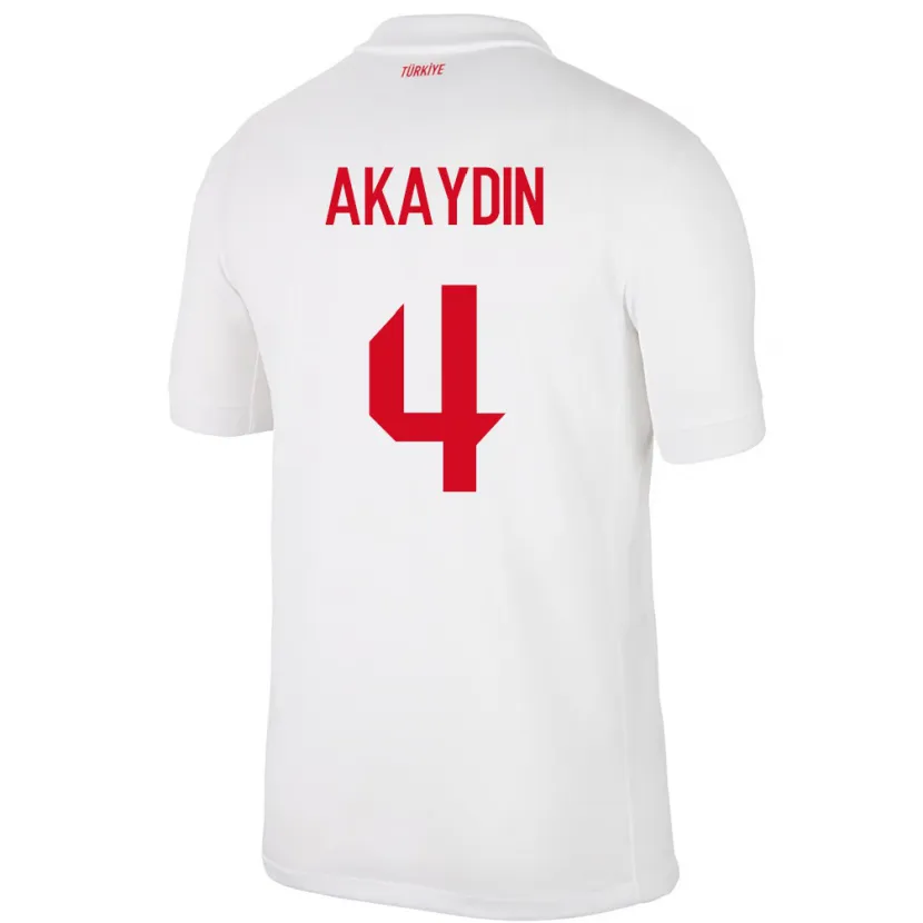 Danxen Kinder Türkei Samet Akaydin #4 Weiß Heimtrikot Trikot 24-26 T-Shirt Schweiz