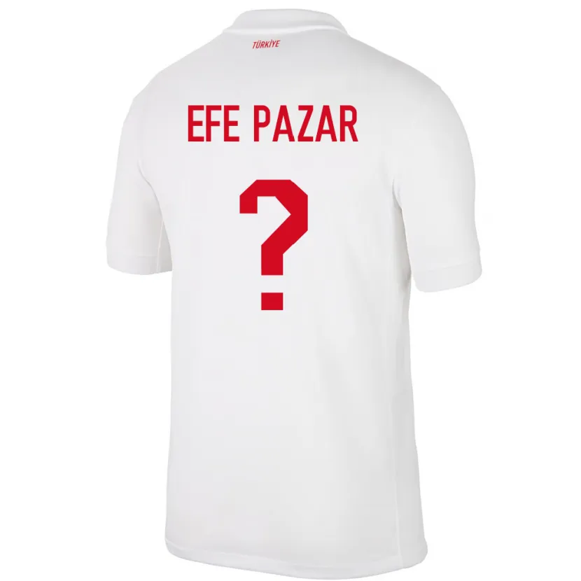 Danxen Kinder Türkei Alper Efe Pazar #0 Weiß Heimtrikot Trikot 24-26 T-Shirt Schweiz