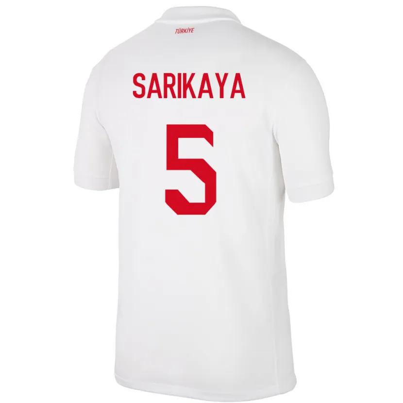Danxen Kinder Türkei Efe Sarıkaya #5 Weiß Heimtrikot Trikot 24-26 T-Shirt Schweiz