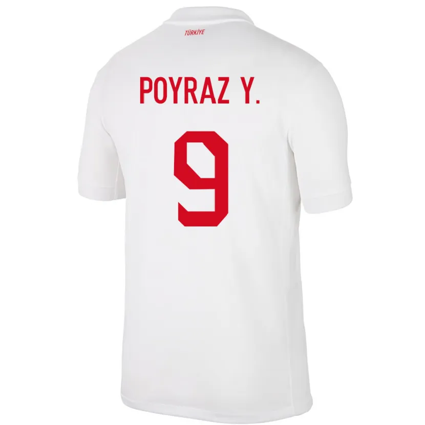 Danxen Kinder Türkei Poyraz Yıldırım #9 Weiß Heimtrikot Trikot 24-26 T-Shirt Schweiz