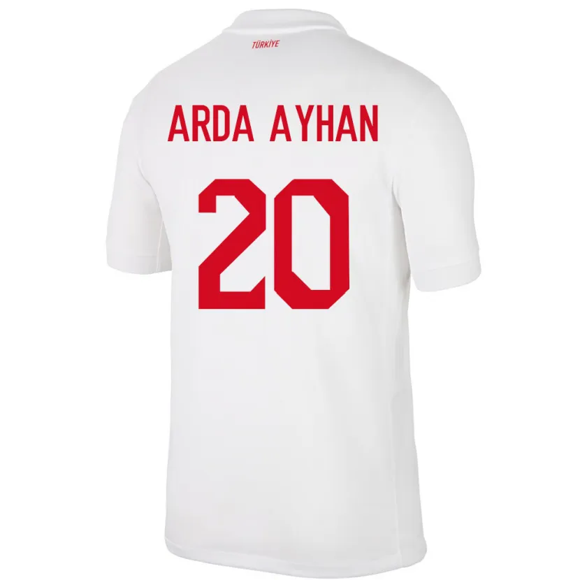 Danxen Kinder Türkei Murat Arda Ayhan #20 Weiß Heimtrikot Trikot 24-26 T-Shirt Schweiz