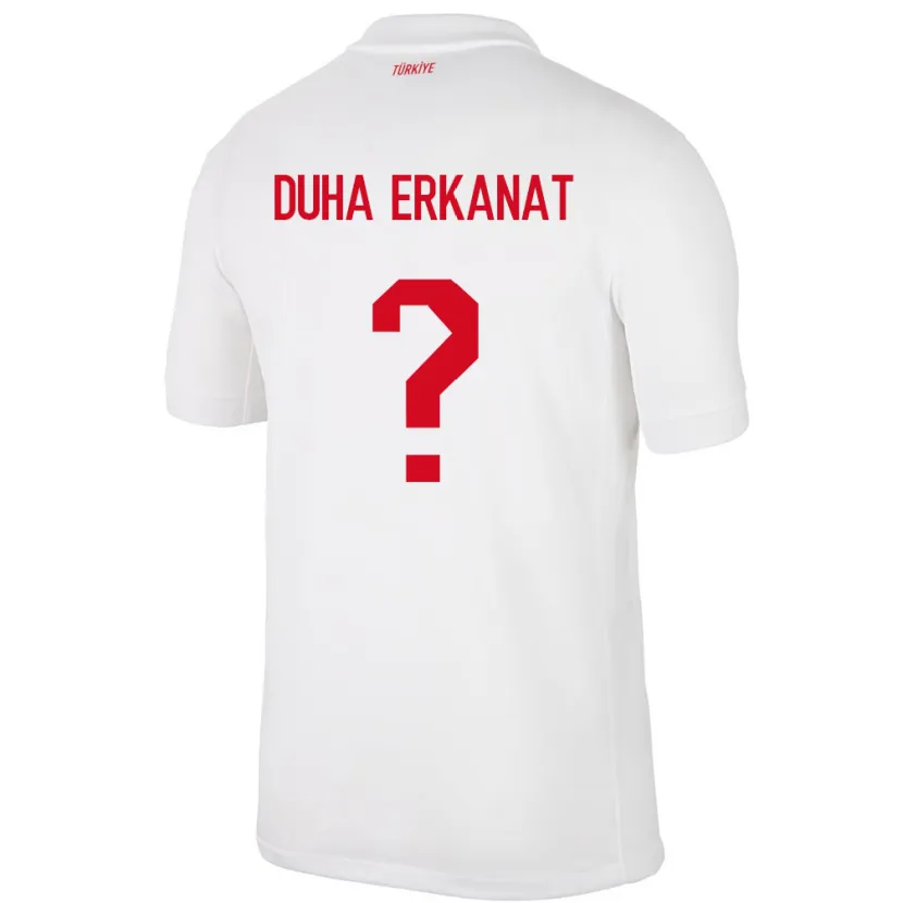 Danxen Kinder Türkei Ahmet Duha Erkanat #0 Weiß Heimtrikot Trikot 24-26 T-Shirt Schweiz
