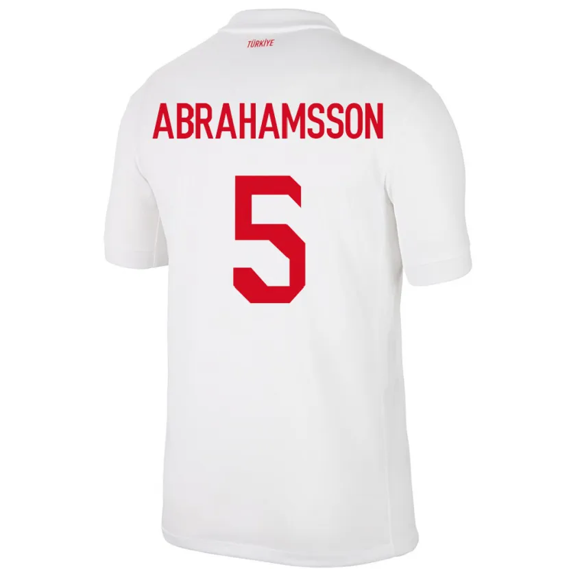 Danxen Kinder Türkei Sejde Aylin Abrahamsson #5 Weiß Heimtrikot Trikot 24-26 T-Shirt Schweiz