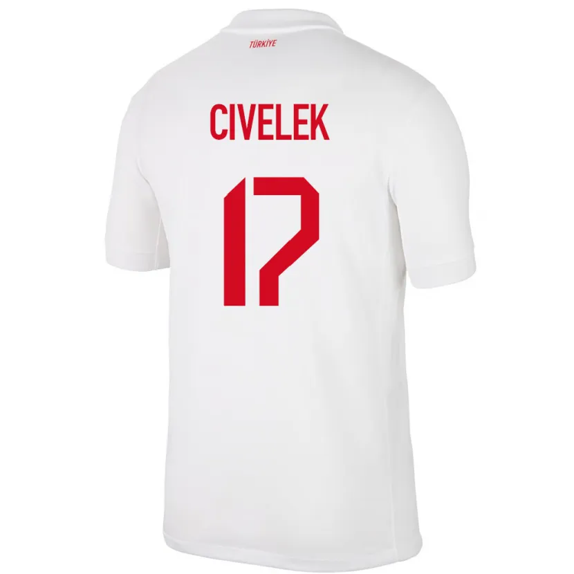 Danxen Kinder Türkei İlayda Civelek #17 Weiß Heimtrikot Trikot 24-26 T-Shirt Schweiz